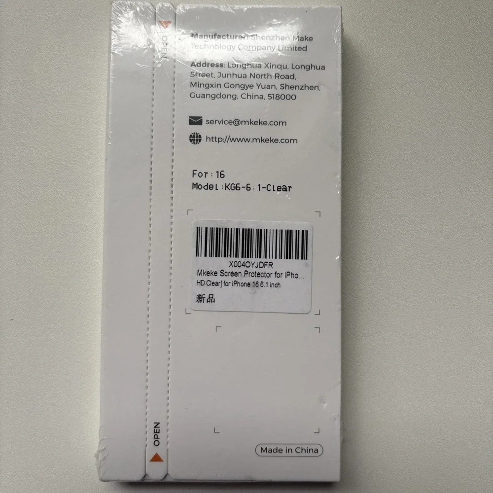 Mkeke 3 Pack Tempered Glass Screen Protector Ultra Clear iPhone 16